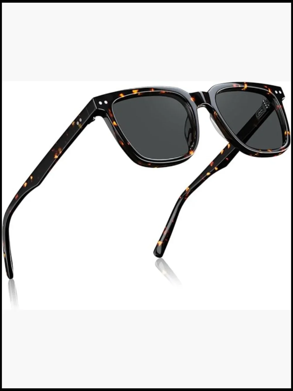 Retro Acetate Polarized Sunglasses UV Protection Square Driving